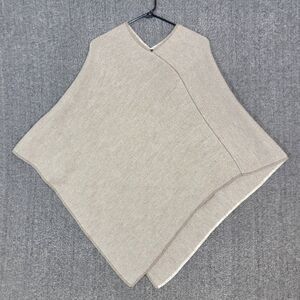 Fratelli Talli Italy Poncho Sweater One Size Beige Knit Wool Alpaca Blend Boho